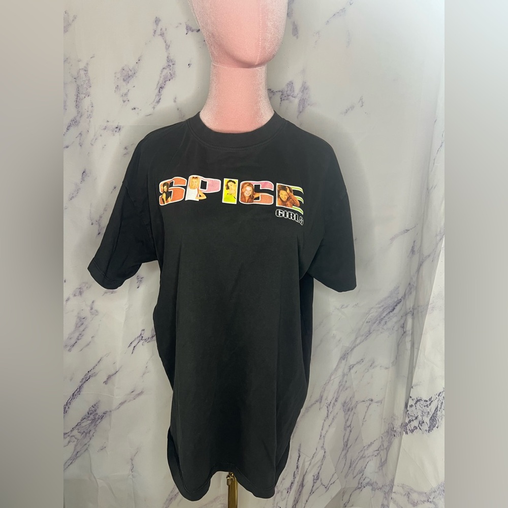 Cotton On Spice Girls Grey Short Sleeve Relaxed Boyfriend Tee Shirt Sz S